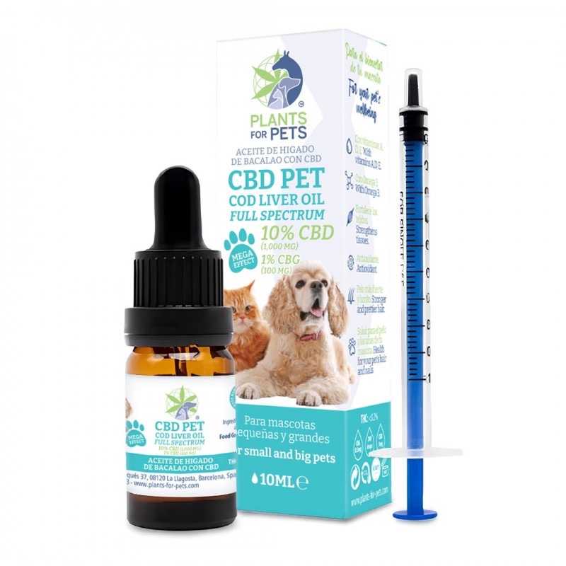 Aceite Mascotas CBD 10% CBG 1%